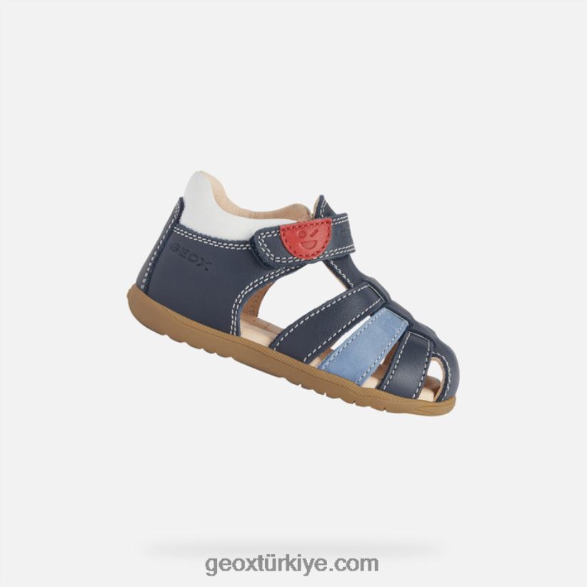 sandal macchia erkek bebek lacivert/beyaz Geox B60TP61582