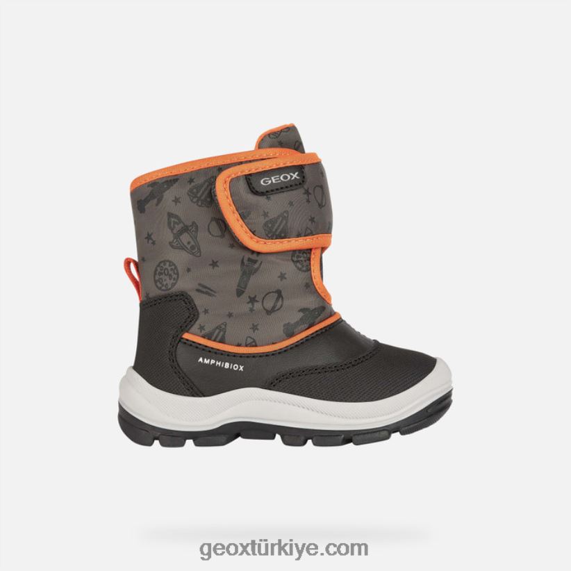 flafil abx yürümeye başlayan çocuk siyah/floranj Geox B60TP61539
