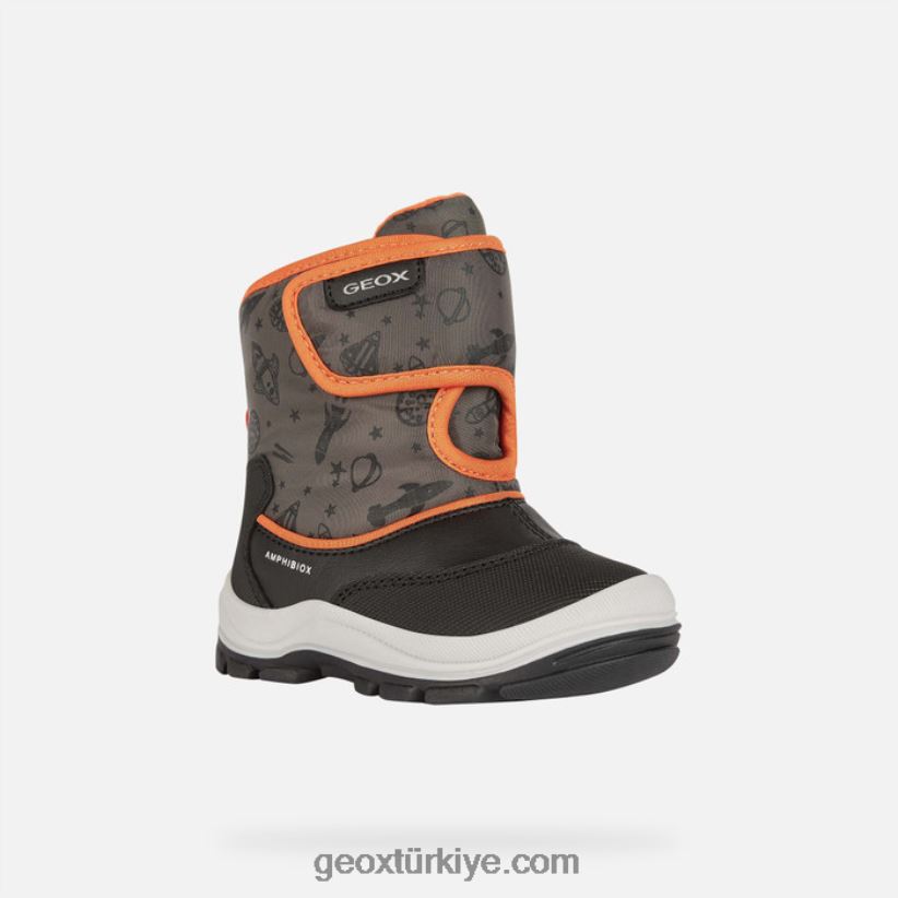 flafil abx yürümeye başlayan çocuk siyah/floranj Geox B60TP61539