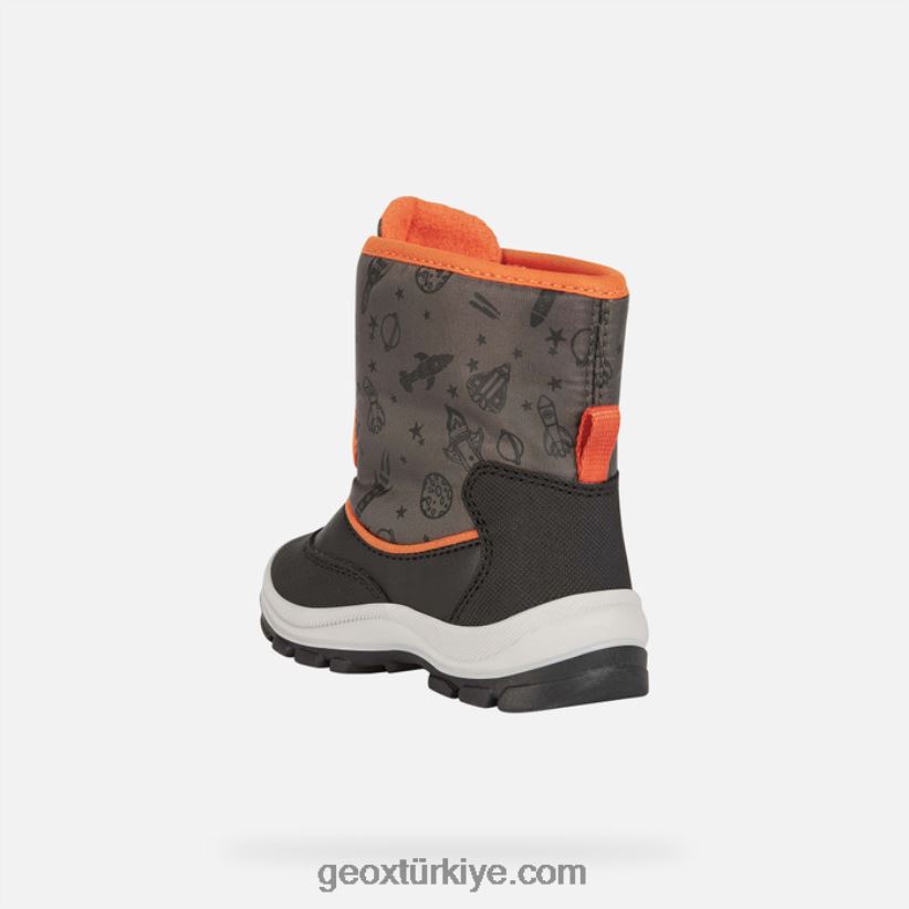 flafil abx yürümeye başlayan çocuk siyah/floranj Geox B60TP61539