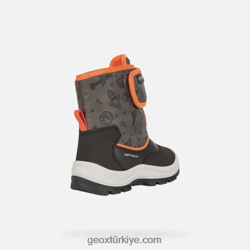 flafil abx yürümeye başlayan çocuk siyah/floranj Geox B60TP61539