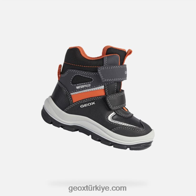 flafil yürümeye başlayan çocuk siyah/turuncu Geox B60TP61633