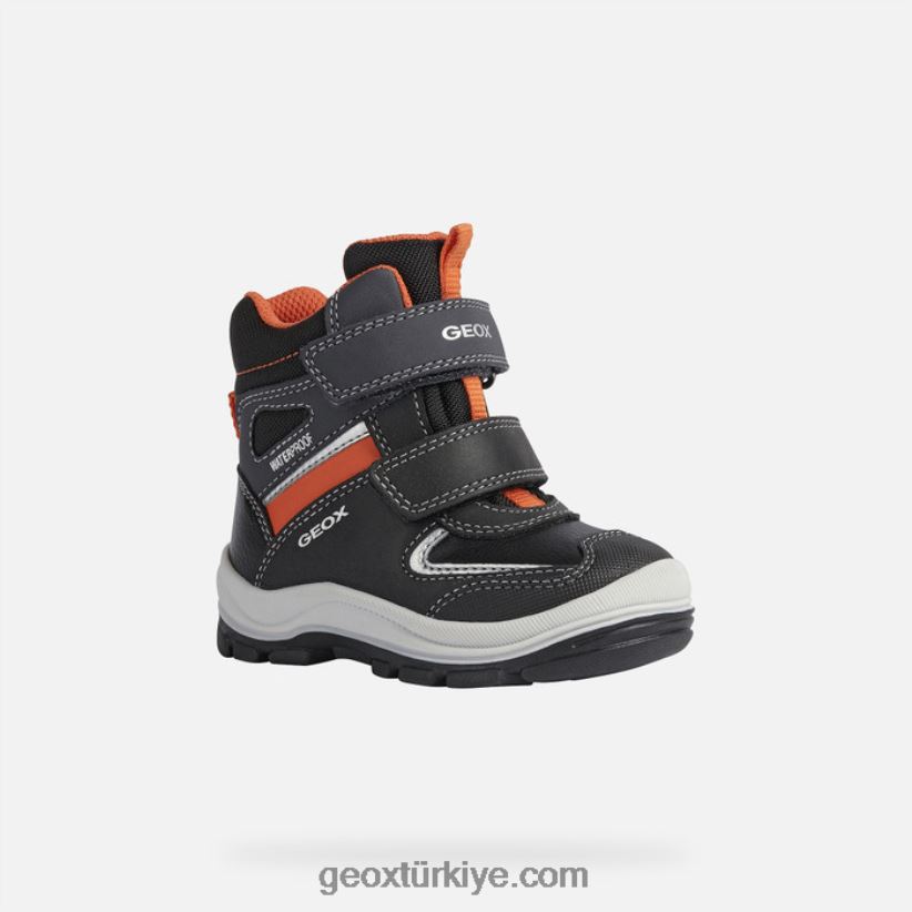 flafil yürümeye başlayan çocuk siyah/turuncu Geox B60TP61633