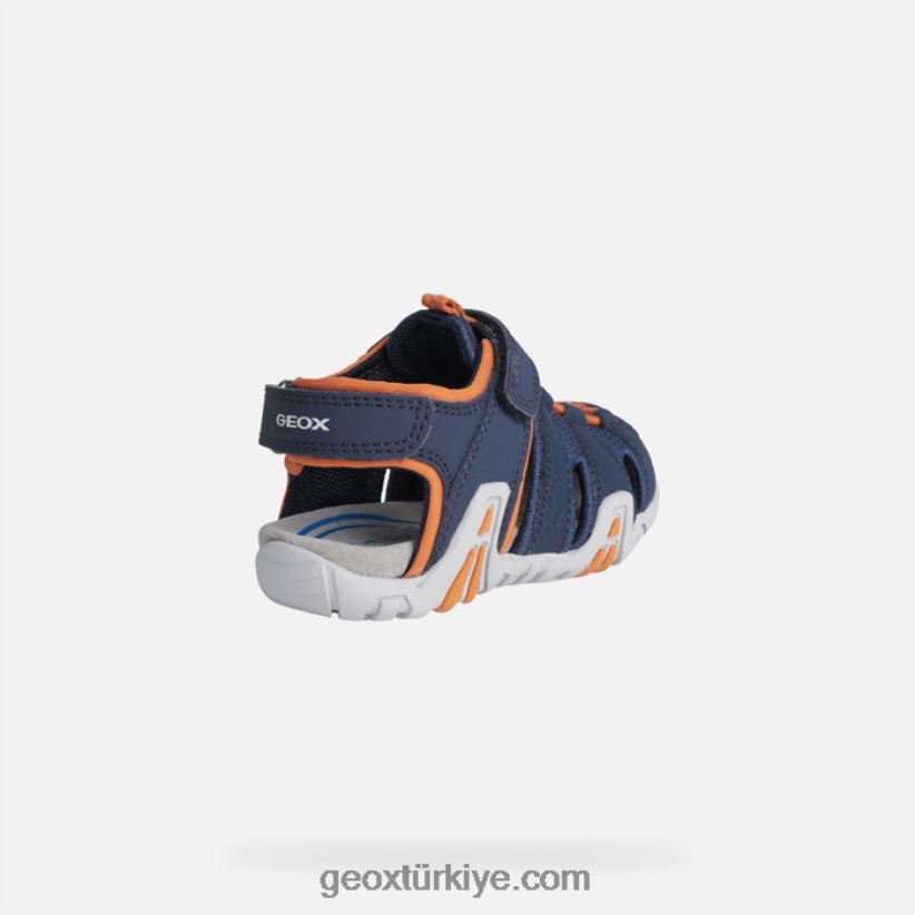 kraze yürümeye başlayan çocuk lacivert/turuncu Geox B60TP61448