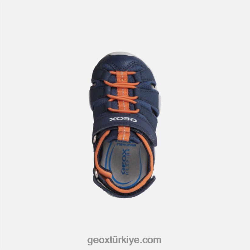 kraze yürümeye başlayan çocuk lacivert/turuncu Geox B60TP61448