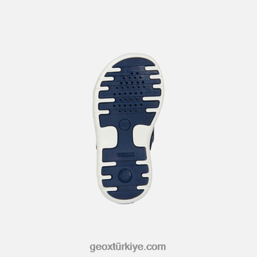 sandal delhi yürümeye başlayan çocuk Mavi kırmızı Geox B60TP61535