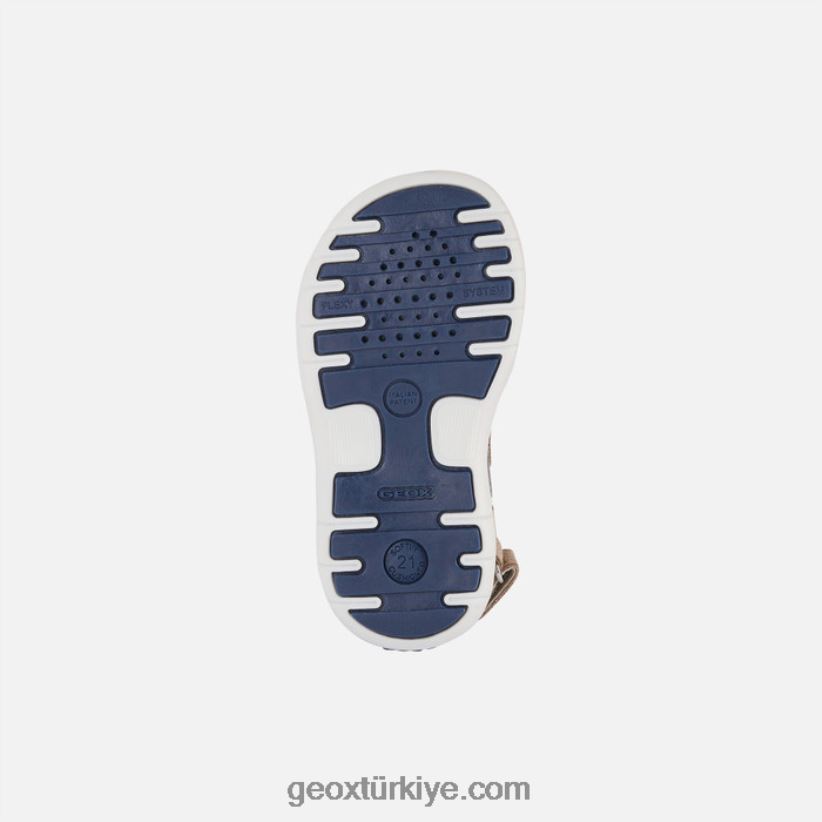 sandal delhi yürümeye başlayan çocuk gri/bej Geox B60TP61629