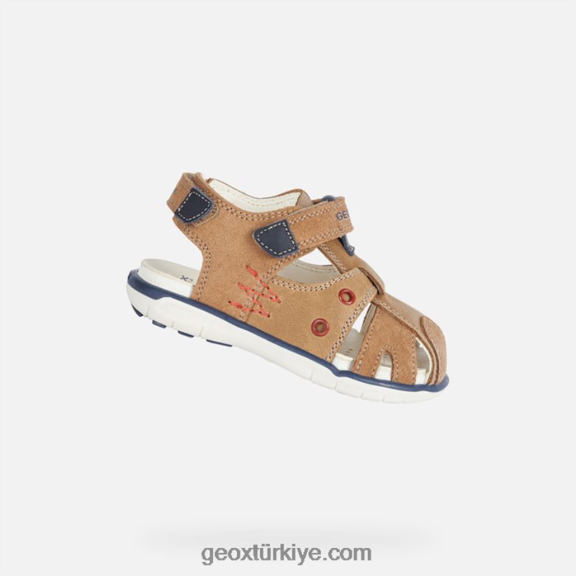 sandal delhi yürümeye başlayan çocuk karamel Geox B60TP61598