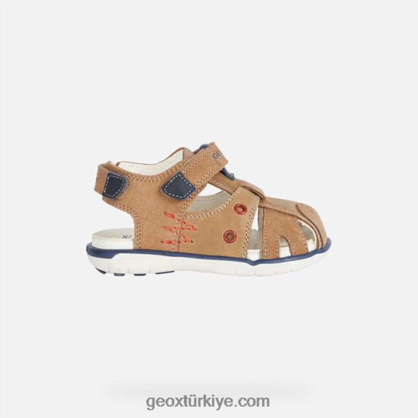 sandal delhi yürümeye başlayan çocuk karamel Geox B60TP61598