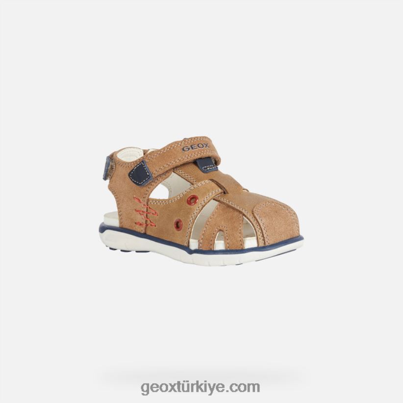 sandal delhi yürümeye başlayan çocuk karamel Geox B60TP61598