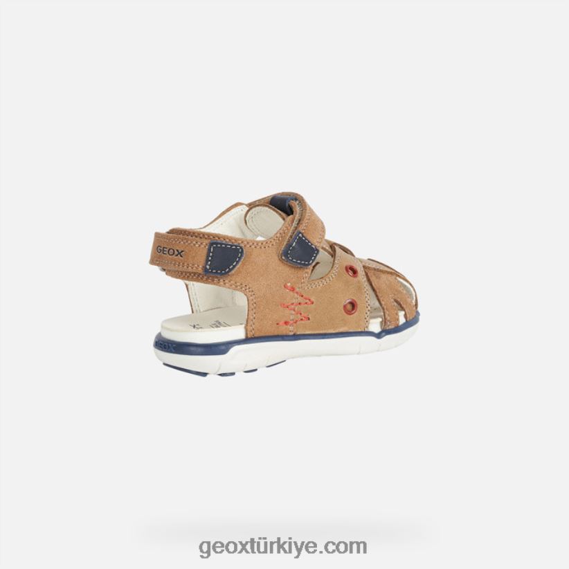 sandal delhi yürümeye başlayan çocuk karamel Geox B60TP61598