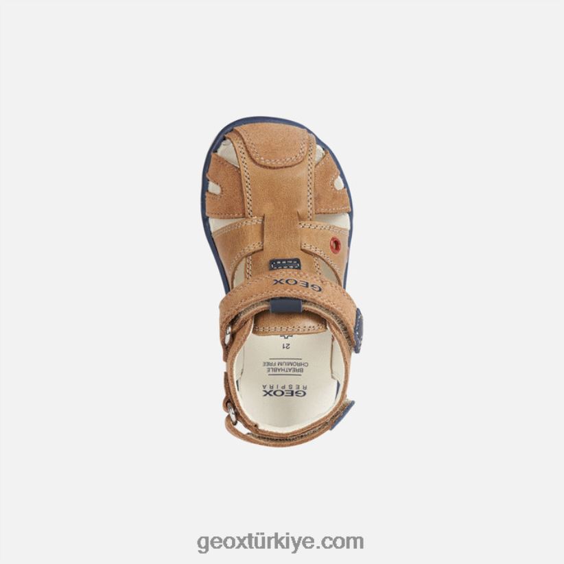 sandal delhi yürümeye başlayan çocuk karamel Geox B60TP61598