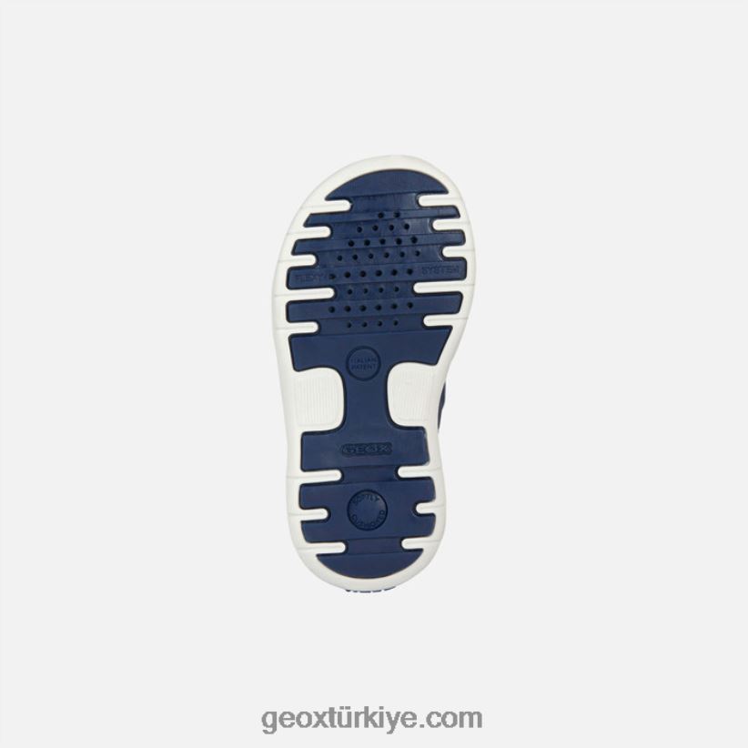 sandal delhi yürümeye başlayan çocuk lacivert/koyu sarı Geox B60TP62018