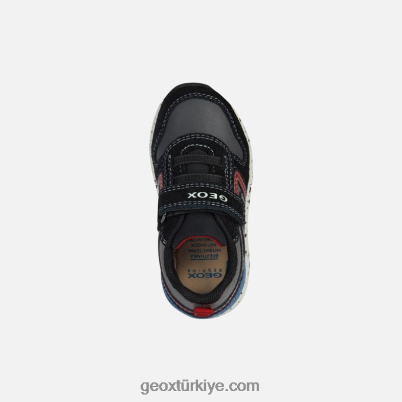 alben yürümeye başlayan çocuk siyah/koyu kırmızı Geox B60TP61639