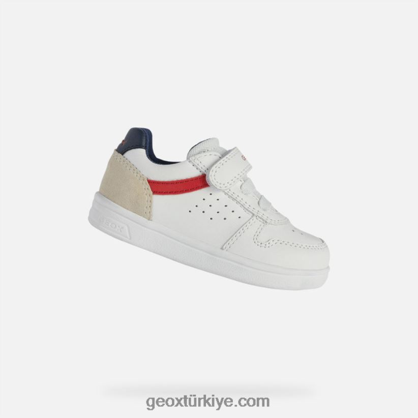 djrock yürümeye başlayan çocuk Beyaz kırmızı Geox B60TP61579