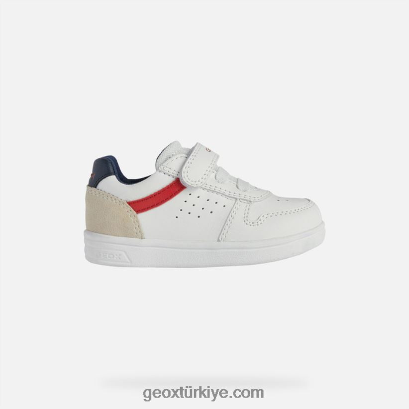 djrock yürümeye başlayan çocuk Beyaz kırmızı Geox B60TP61579