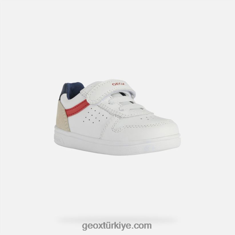 djrock yürümeye başlayan çocuk Beyaz kırmızı Geox B60TP61579