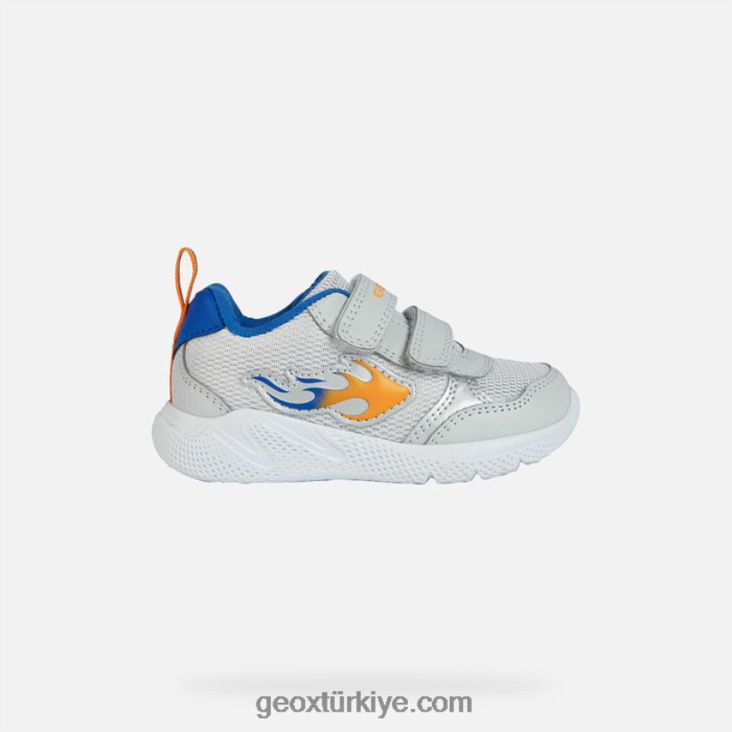 hızlı koşan bebek açık gri/kraliyet Geox B60TP61450