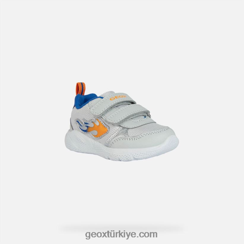 hızlı koşan bebek açık gri/kraliyet Geox B60TP61450