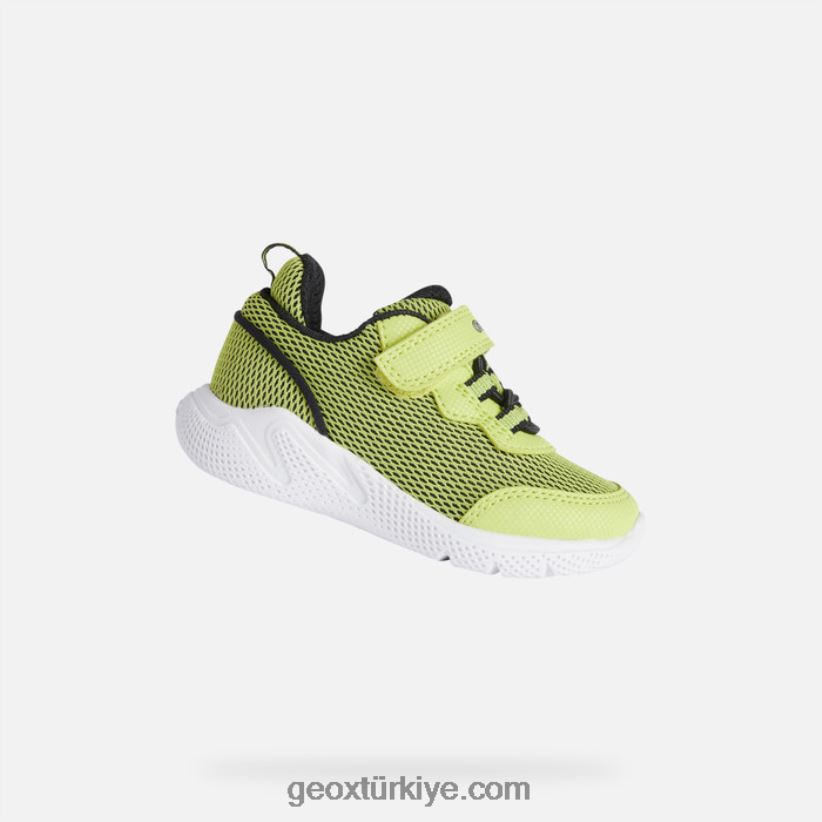 hızlı koşan bebek kireç/siyah Geox B60TP61464