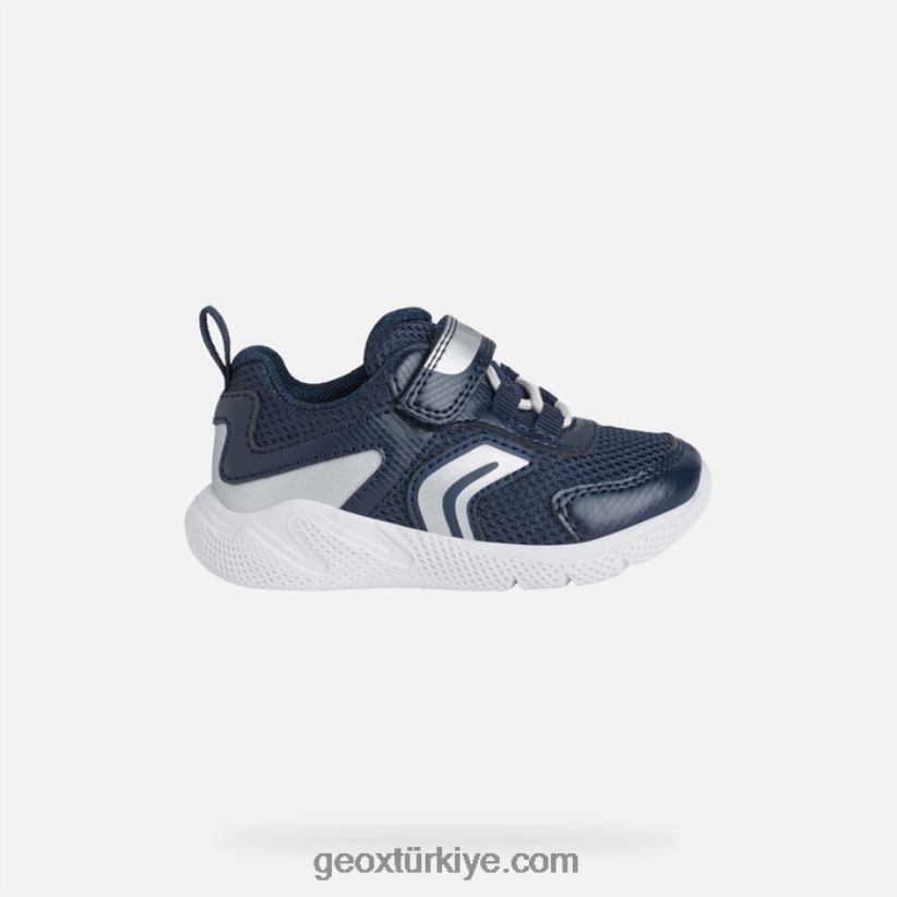 hızlı koşan bebek lacivert/dk gümüş Geox B60TP61527