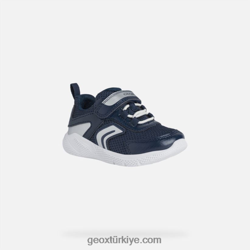 hızlı koşan bebek lacivert/dk gümüş Geox B60TP61527