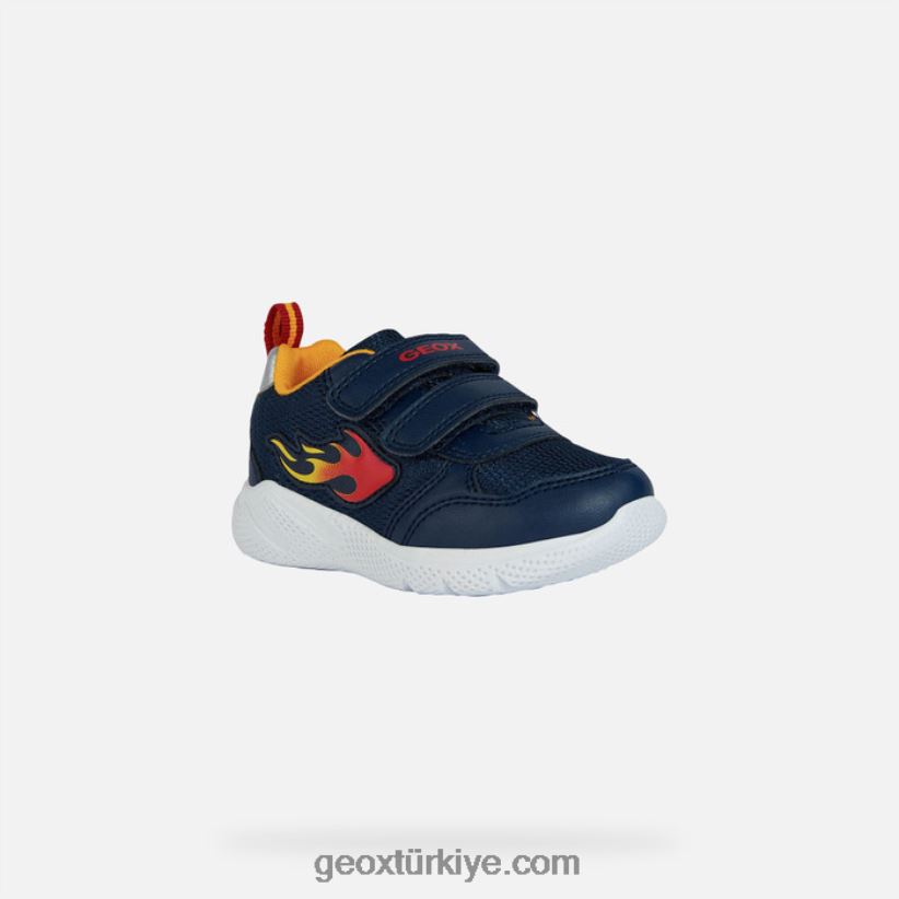 hızlı koşan bebek lacivert/sarı Geox B60TP61451