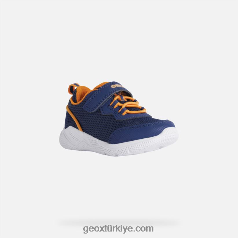 hızlı koşan bebek lacivert/turuncu Geox B60TP61463