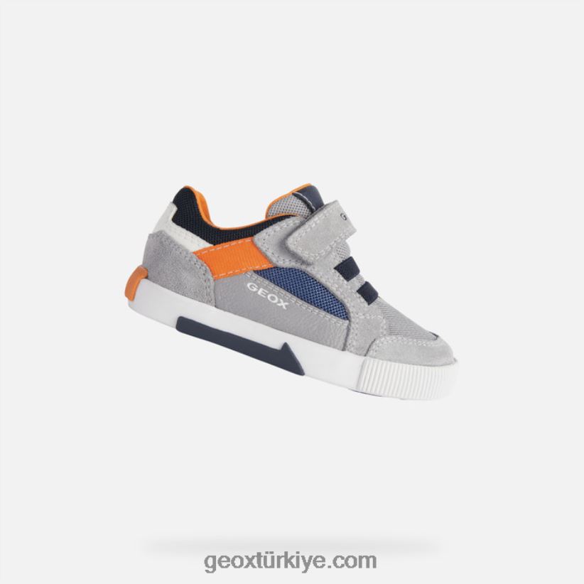 kivi yürümeye başlayan çocuk açık gri/turuncu Geox B60TP61592