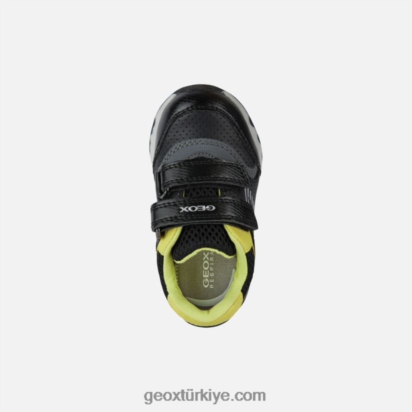 pirip yürümeye başlayan çocuk siyah/kireç yeşili Geox B60TP61493