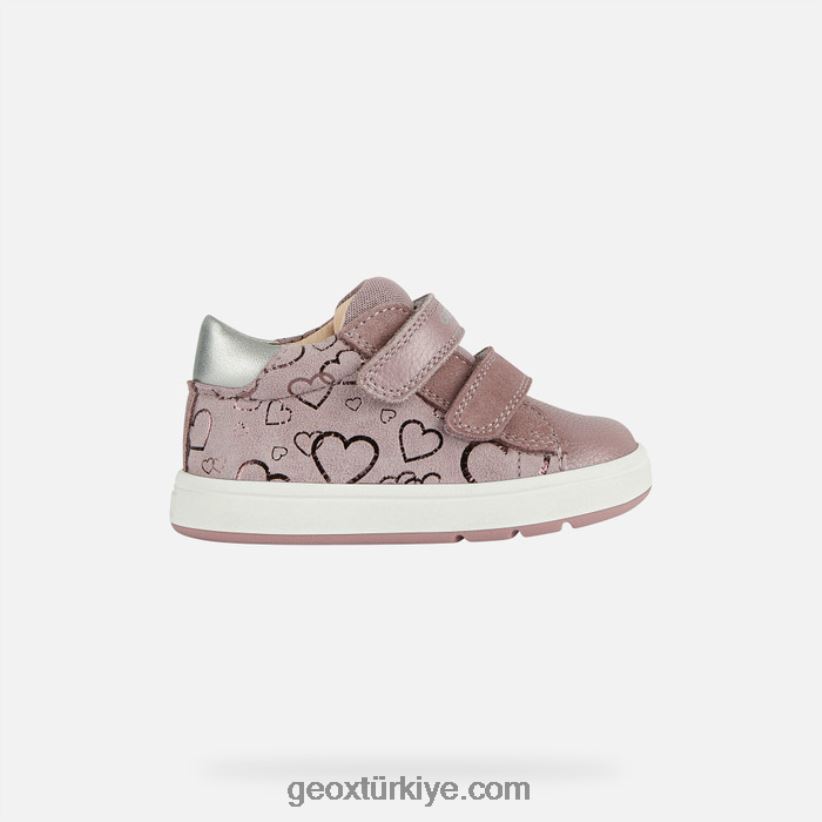 kız bebek koyu gül/gümüş Geox B60TP61510