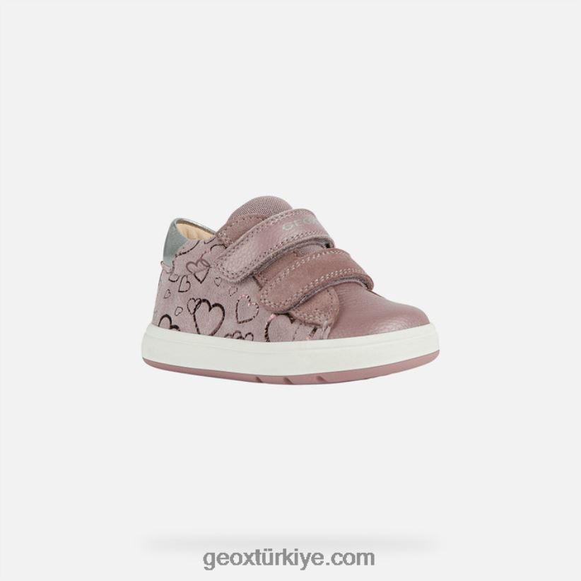 kız bebek koyu gül/gümüş Geox B60TP61510
