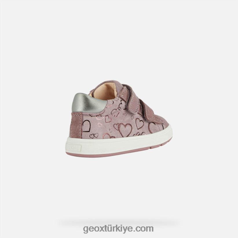 kız bebek koyu gül/gümüş Geox B60TP61510