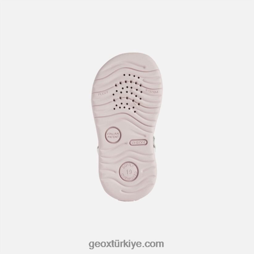 sandal macchia kız bebek Beyaz gül Geox B60TP61624