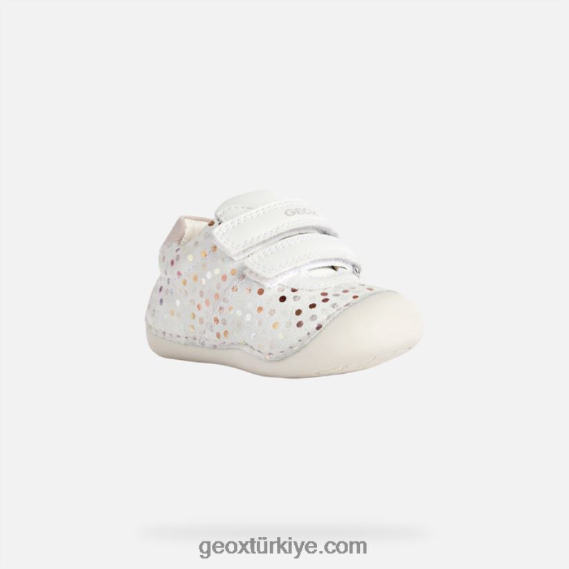 tutim yürümeye başlayan çocuk beyaz/açık gül Geox B60TP61613