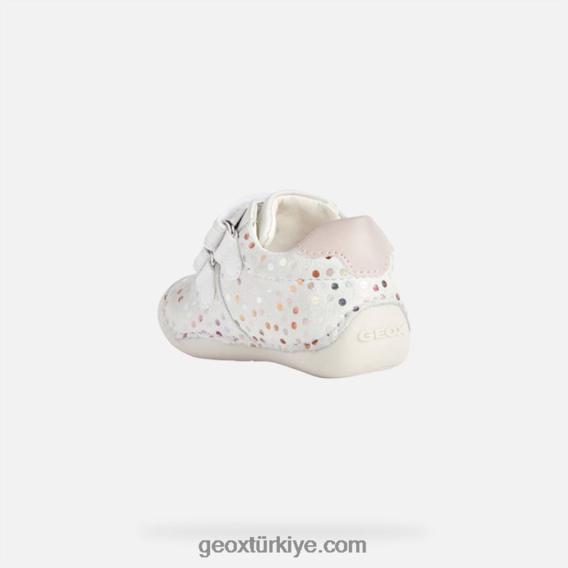 tutim yürümeye başlayan çocuk beyaz/açık gül Geox B60TP61613