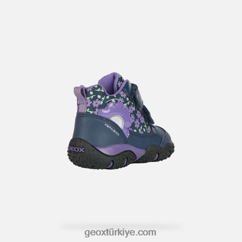 baltık abx yürümeye başlayan çocuk lacivert/mor Geox B60TP61481