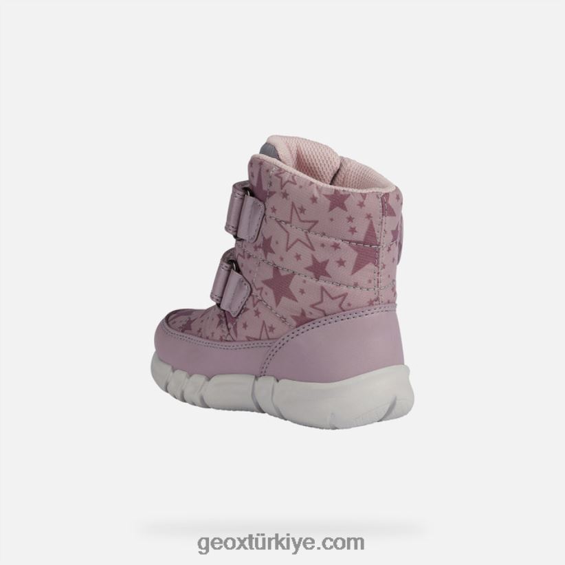 esnek abx yürümeye başlayan çocuk dk pembe/gri Geox B60TP61654