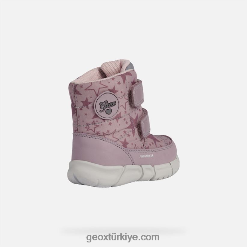 esnek abx yürümeye başlayan çocuk dk pembe/gri Geox B60TP61654