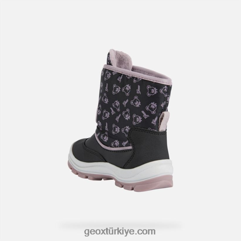 flafil abx yürümeye başlayan çocuk siyah/k pembe Geox B60TP61511