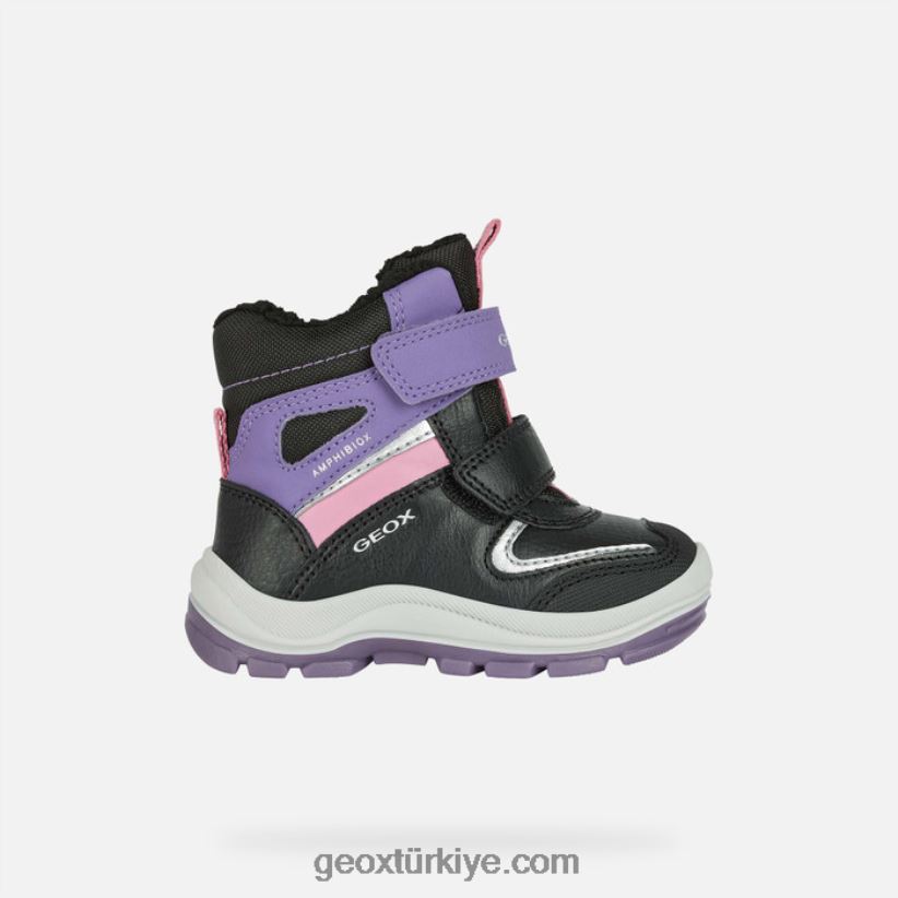flafil abx yürümeye başlayan çocuk siyah/mor Geox B60TP61563