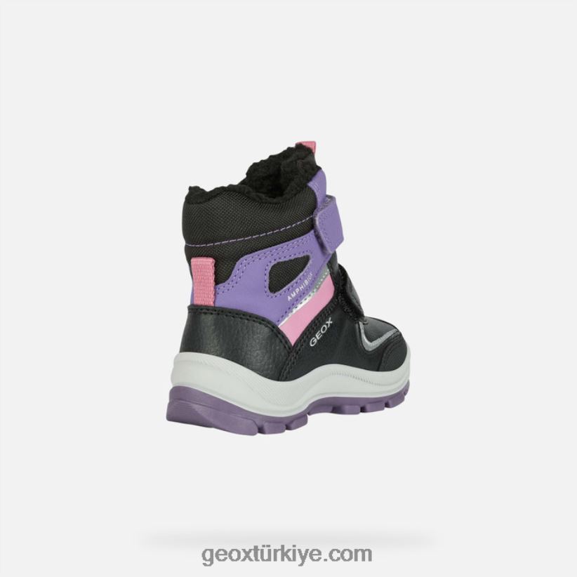 flafil abx yürümeye başlayan çocuk siyah/mor Geox B60TP61563