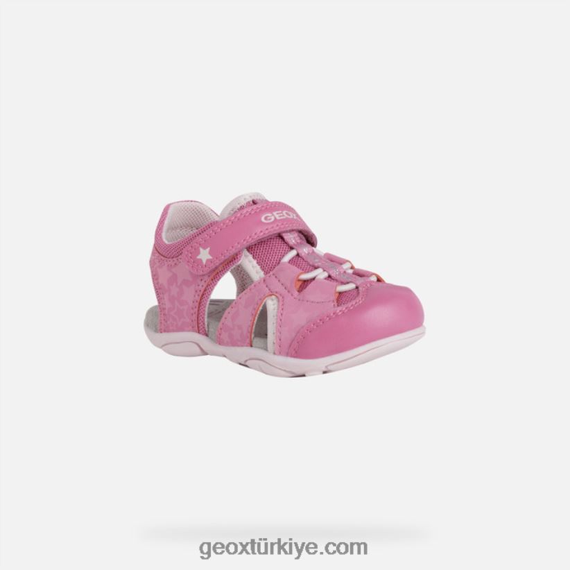 sandal agasim yürümeye başlayan çocuk fuşya/pembe Geox B60TP61513