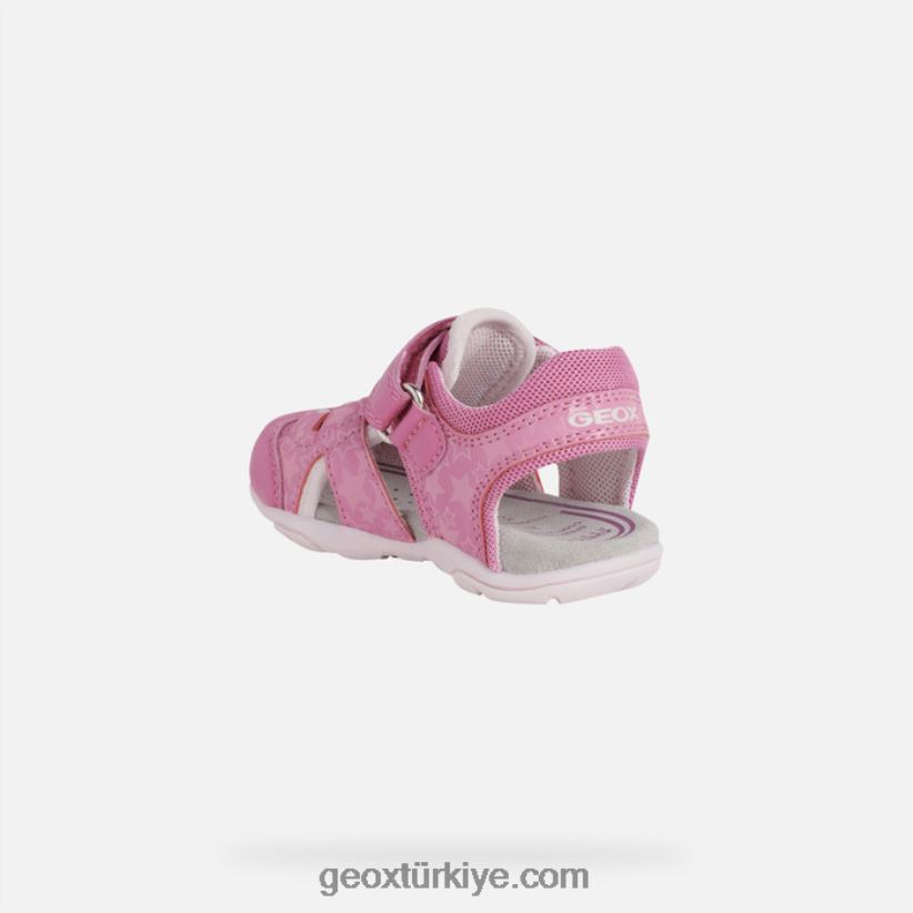 sandal agasim yürümeye başlayan çocuk fuşya/pembe Geox B60TP61513