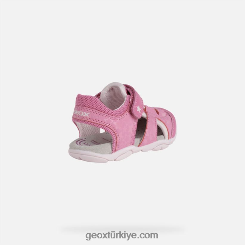 sandal agasim yürümeye başlayan çocuk fuşya/pembe Geox B60TP61513
