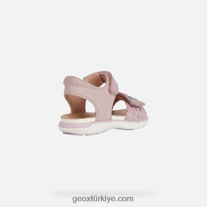 sandal delhi yürümeye başlayan çocuk gül/gümüş Geox B60TP61521