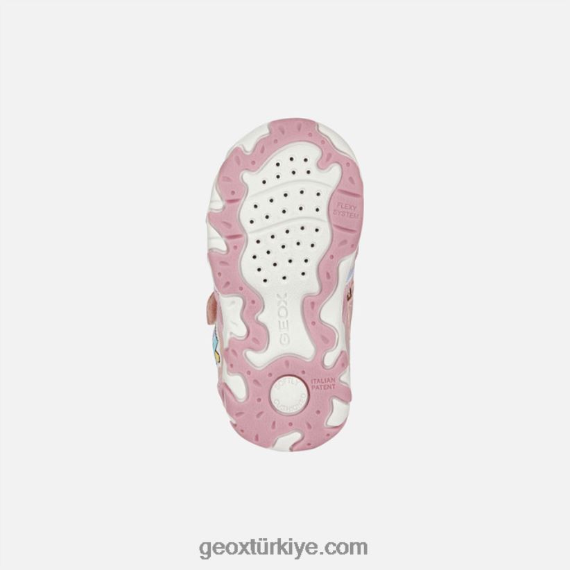 sandal flaffe yürümeye başlayan çocuk açık pembe Geox B60TP61441