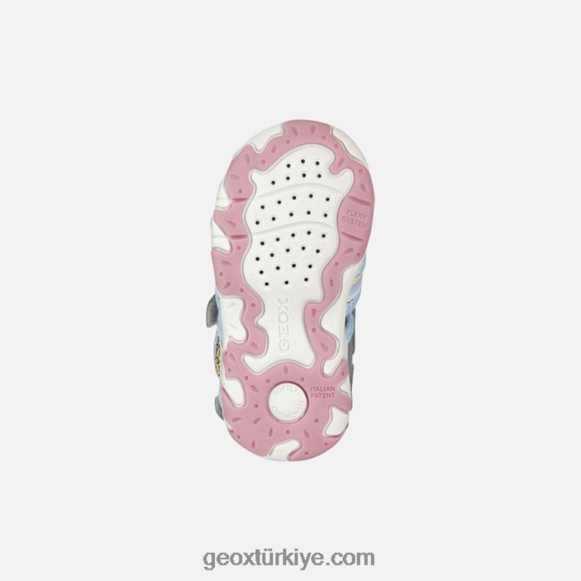 sandal flaffe yürümeye başlayan çocuk gümüş Geox B60TP62013