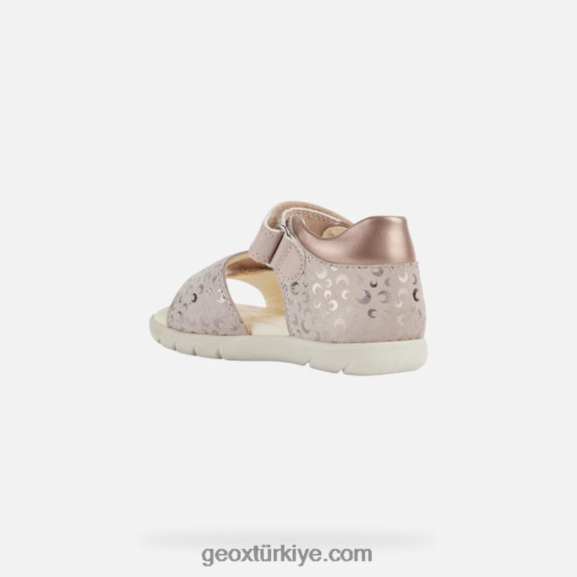sandalet alul yürümeye başlayan çocuk açık gül Geox B60TP61600