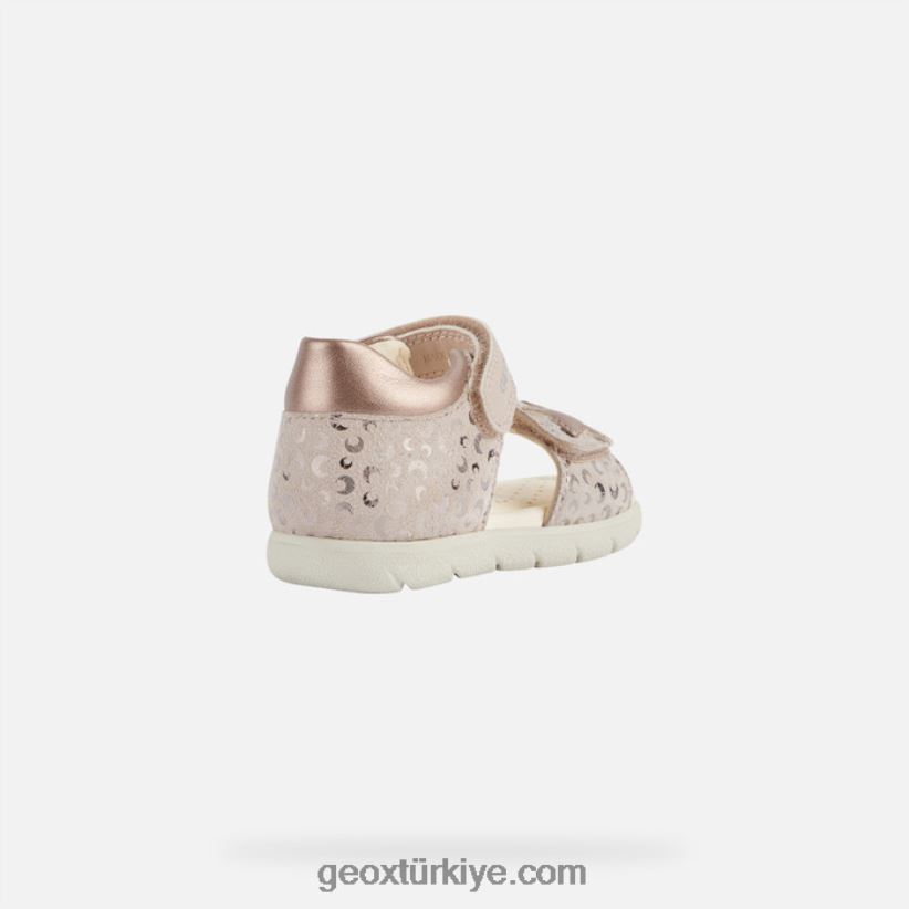 sandalet alul yürümeye başlayan çocuk açık gül Geox B60TP61600